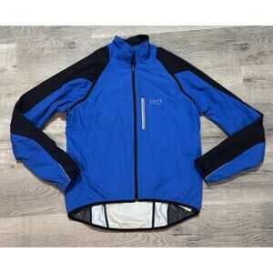 Gore Bike Wear Men’s Windstopper Soft Shell Jacket Blue and Black Size Lg EXUC